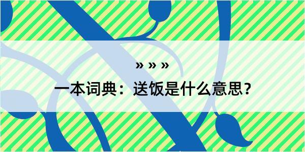 一本词典：送饭是什么意思？