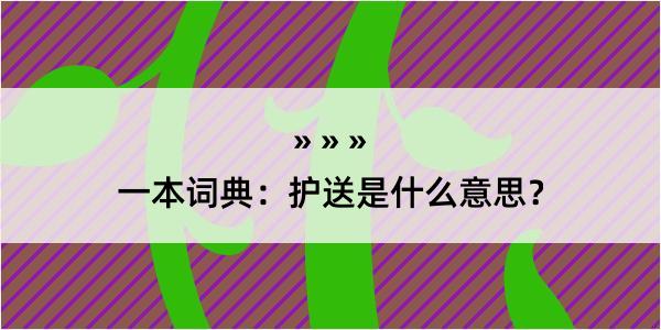 一本词典：护送是什么意思？