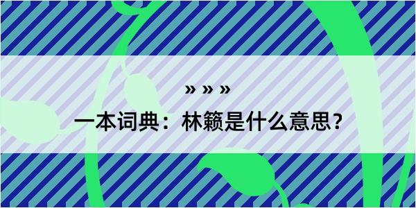 一本词典：林籁是什么意思？