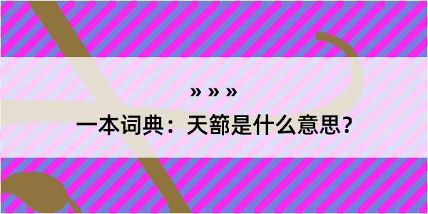 一本词典：天篰是什么意思？