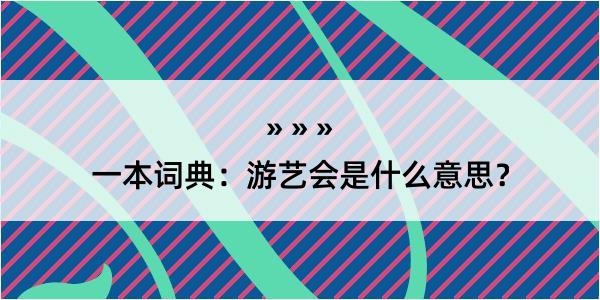 一本词典：游艺会是什么意思？