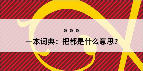 一本词典：把都是什么意思？