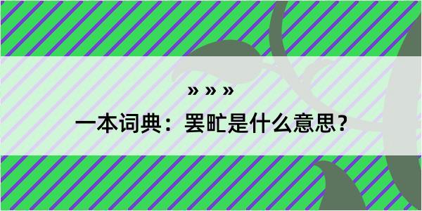 一本词典：罢甿是什么意思？