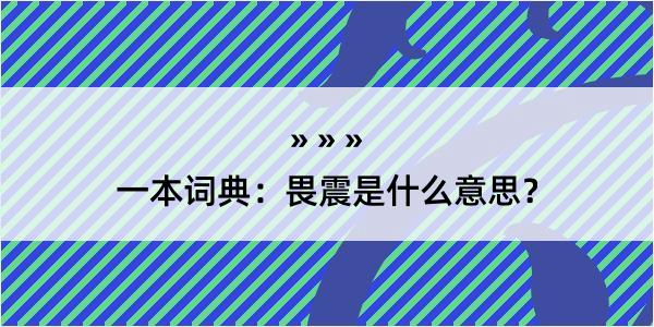 一本词典：畏震是什么意思？