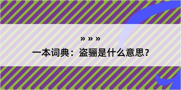 一本词典：盗骊是什么意思？