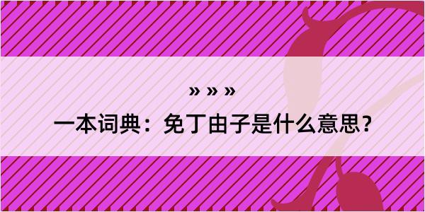 一本词典：免丁由子是什么意思？