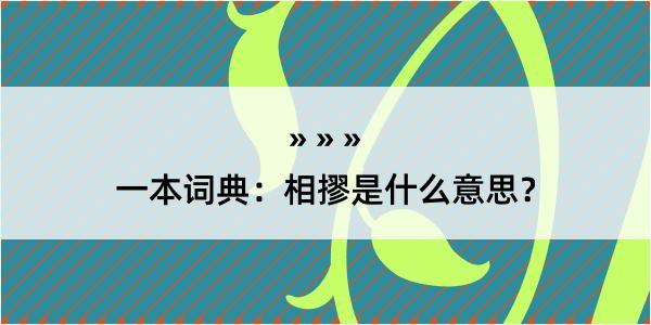 一本词典：相摎是什么意思？