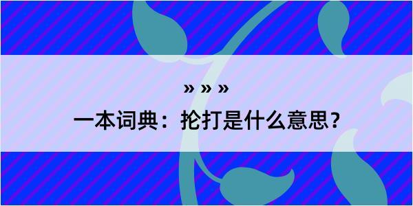 一本词典：抡打是什么意思？