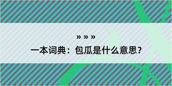 一本词典：包瓜是什么意思？