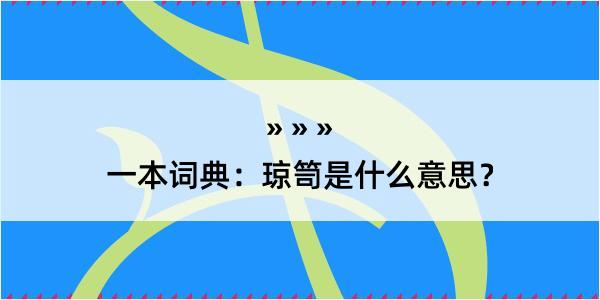 一本词典：琼笥是什么意思？