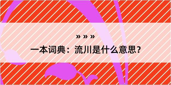 一本词典：流川是什么意思？