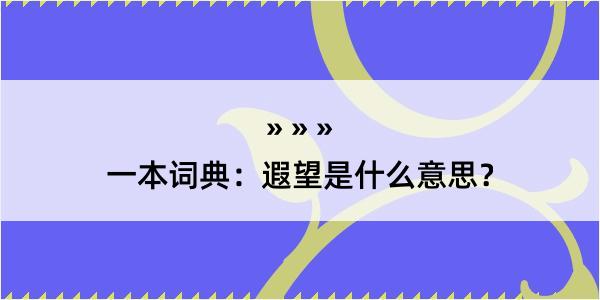 一本词典：遐望是什么意思？