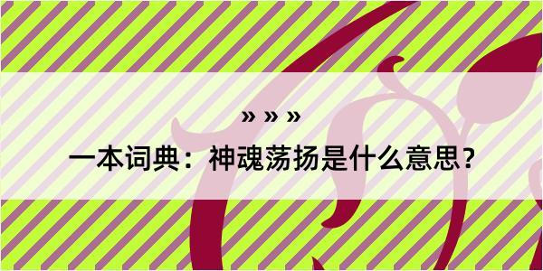 一本词典：神魂荡扬是什么意思？