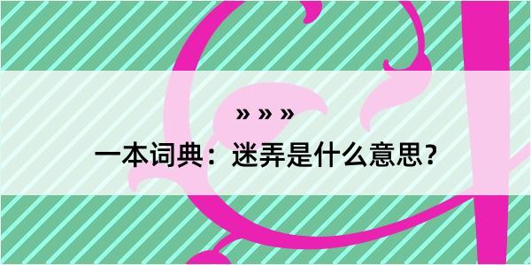 一本词典：迷弄是什么意思？