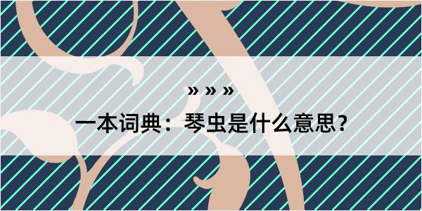 一本词典：琴虫是什么意思？