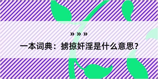 一本词典：掳掠奸淫是什么意思？