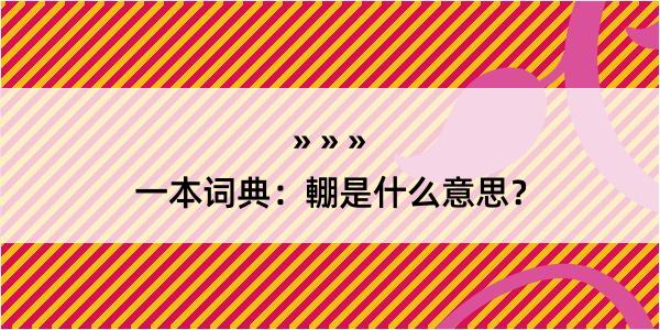 一本词典：輣是什么意思？