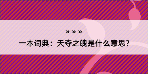 一本词典：天夺之魄是什么意思？