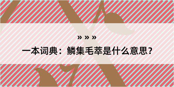 一本词典：鳞集毛萃是什么意思？