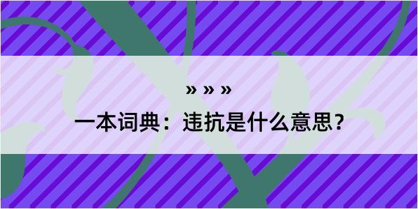 一本词典：违抗是什么意思？