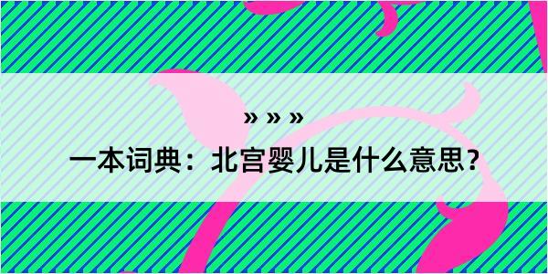 一本词典：北宫婴儿是什么意思？