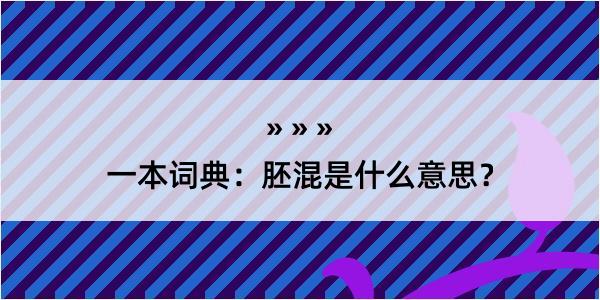 一本词典：胚混是什么意思？