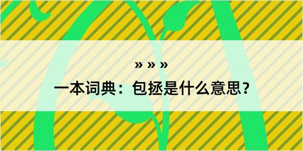 一本词典：包拯是什么意思？