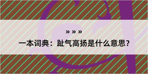 一本词典：趾气高扬是什么意思？