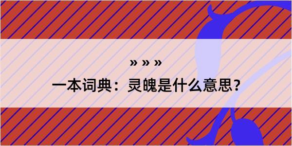 一本词典：灵魄是什么意思？