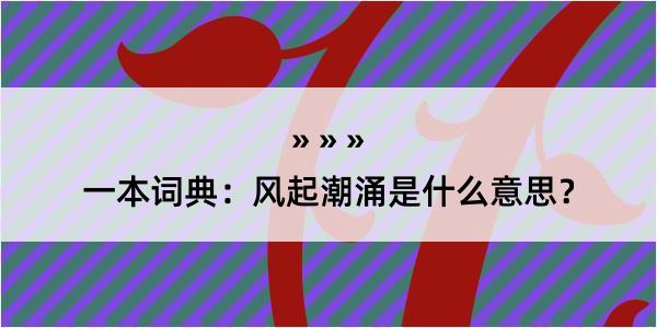 一本词典：风起潮涌是什么意思？