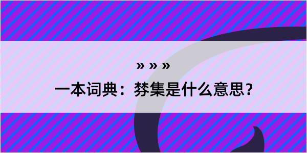 一本词典：棼集是什么意思？