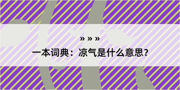 一本词典：凉气是什么意思？