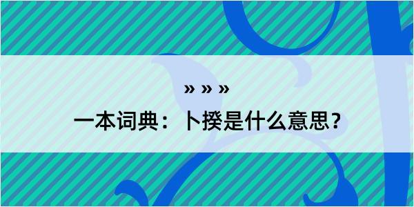 一本词典：卜揆是什么意思？