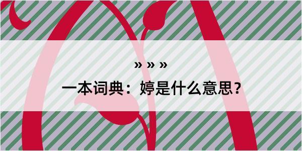 一本词典：婷是什么意思？