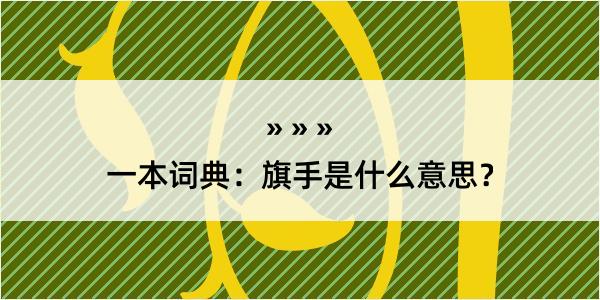 一本词典：旗手是什么意思？