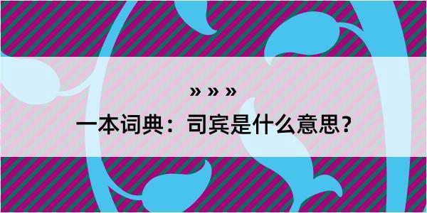 一本词典：司宾是什么意思？