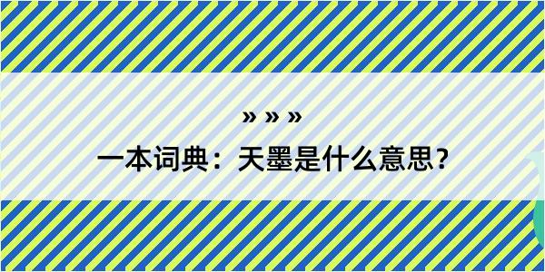 一本词典：天墨是什么意思？