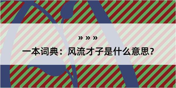 一本词典：风流才子是什么意思？