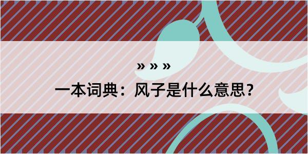 一本词典：风子是什么意思？