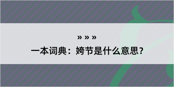 一本词典：姱节是什么意思？