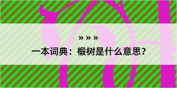 一本词典：椴树是什么意思？