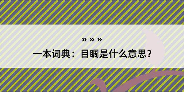 一本词典：目睭是什么意思？