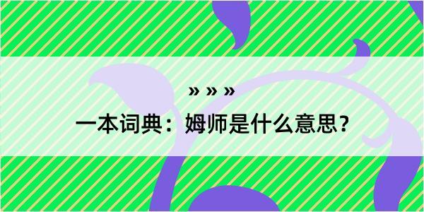 一本词典：姆师是什么意思？