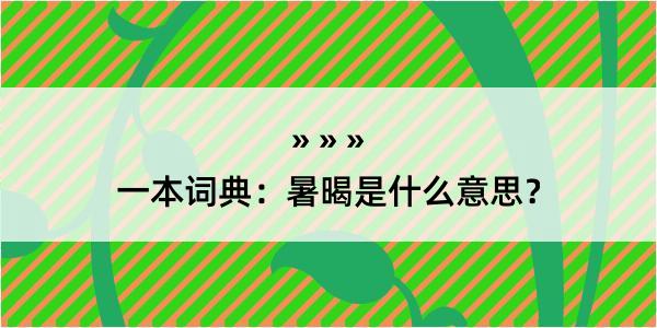 一本词典：暑暍是什么意思？