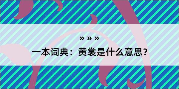 一本词典：黄裳是什么意思？