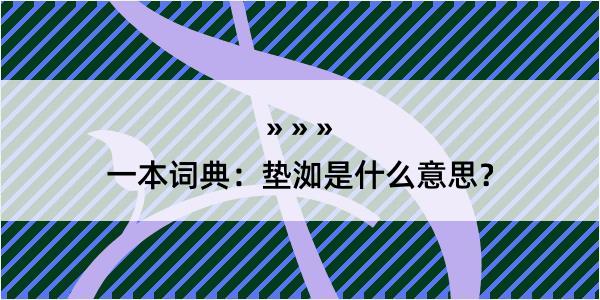 一本词典：垫洳是什么意思？