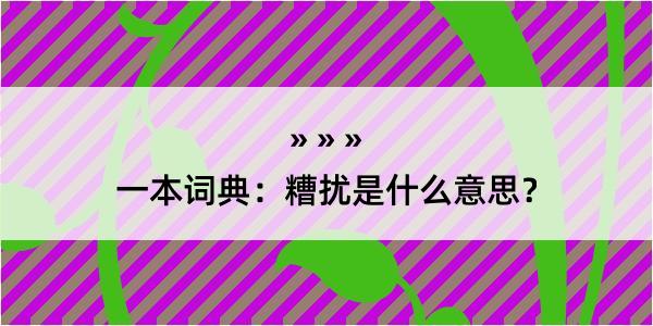 一本词典：糟扰是什么意思？