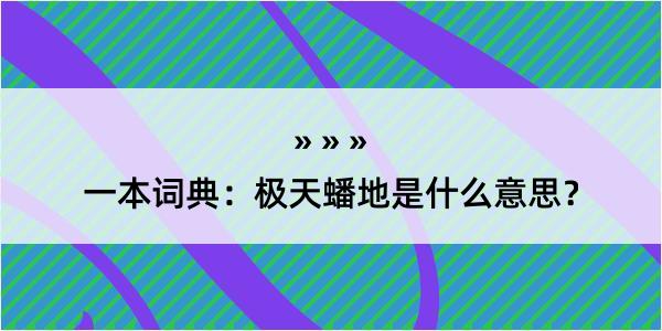 一本词典：极天蟠地是什么意思？