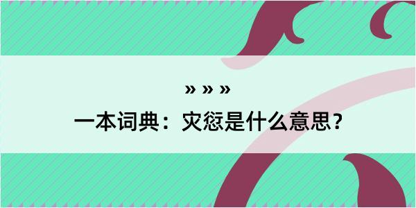 一本词典：灾愆是什么意思？