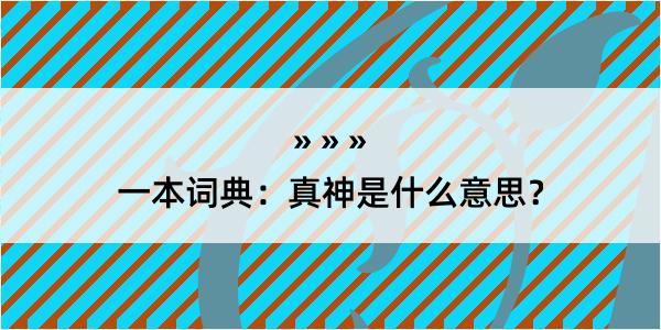 一本词典：真神是什么意思？